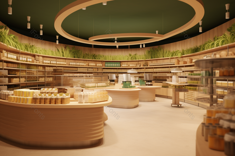 空无一人的健康食品店陈列商品,高清,摄影图,摄影图片,图片大全,摄影图免费下载
